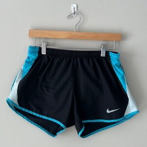 Nike Black and Blue Athletic Shorts